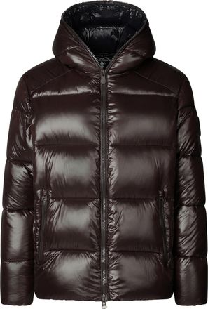 Save The Duck Padded Quilted Jacket with Hood and Glossy Finish