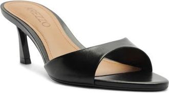 Arezzo Aubrey Mid Stiletto Sandal in Black at Nordstrom, Size 10