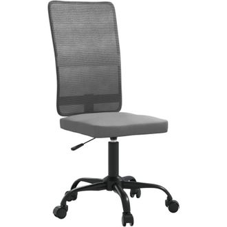 vidaXL Office Chair Height Adjustable Grey Mesh Fabric vidaXL