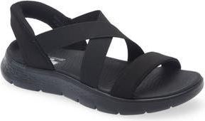 Skechers Swift-Fit Go Walk Flex Glimmer Up Sandal in Black at Nordstrom Rack, Size 12