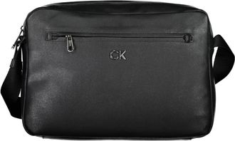 Calvin Klein Zwarte Heren Schoudertas met Laptopvak - Heren - Schoudertassen - Zwart - ONE Size - Polyester - Tassen