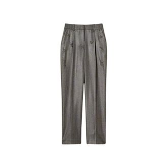 Twinset Actitude Palazzo Broek - Dames - Broeken - Grijs - Maat: S