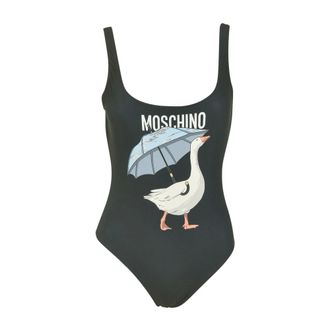Moschino Badmode, Dames, Zwart, 2Xl, One-piece