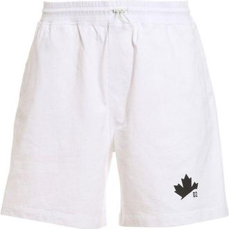 Dsquared2 White Cotton Mens Shorts