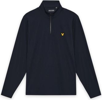 Lyle & Scott Golf Core Quarter Zip Midlayer - Heren - Longsleeves - Blauw - L - Tops