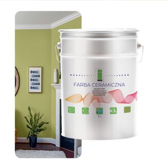 OEM Pintura Cer&aacute;mica Para Pared Lavable Verde Pistacho 5l Resistente A Las Manchas