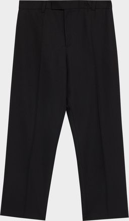 Versace Men & apos;s Wool Straight Leg Flat-Front Trousers