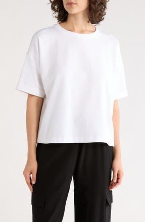 Eileen Fisher Boxy Crewneck T-Shirt in White at Nordstrom Rack, Size X-Large