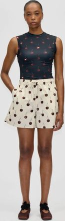 Stine Goya Elastic Crewneck Tank Top In Cherries
