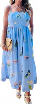 Entro Womens The Sunset Oasis Midi Dress In Baby Blue