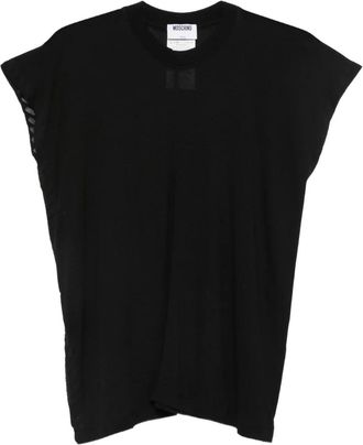 Moschino Tops, Dames, Zwart, XS, 0555 T-Shirt
