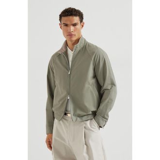 Brunello Cucinelli Gabardine outerwear jacket in Khaki at Nordstrom, Size 56 It