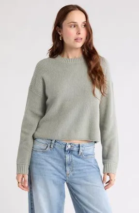 Abound Cozy Crew Pullover Sweater in Green Halo at Nordstrom Rack, Size X-Large