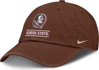Nike Florida State 2026 Military Appreciation Club Nike Mens College Adjustable Hat in Brown | NC012GYFTN-VF5
