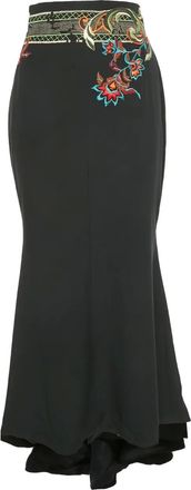 Dior Gonna midi con ricamo - Nero