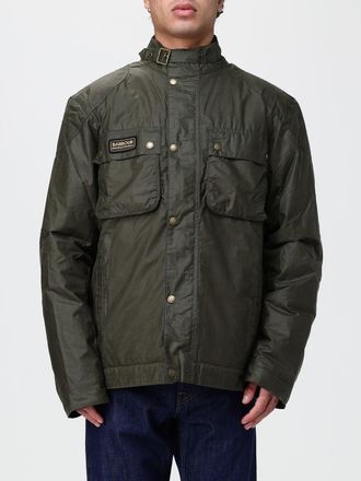Barbour BARBOUR Waxed Cotton Shirt Jacket with Corduroy Collar