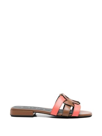 Furla Summer Sandalo Dual-Strap Brown Coral Sandals