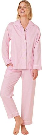 The Cats Pajamas Luxe Pima Pajama Set Conversational in Classic Gingham Pink at Nordstrom, Size X-Large