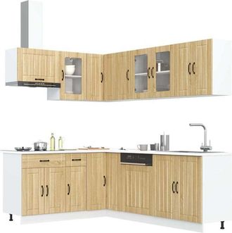 vidaXL Vidaxl - Mueble Cocina Lucca Roble Sonoma 11 Pzas Madera Contrachapada