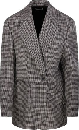 P.A.R.O.S.H. Blazer met pied-de-poule print - Bruin