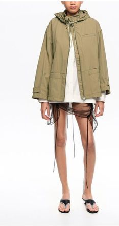 Bimba & Lola Fluid A-Line Trench in Khaki at Nordstrom, Size X-Small Eu