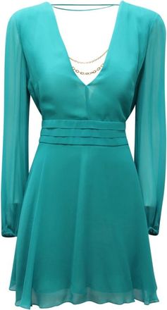Patrizia Pepe Elegante Italiaanse Jurk - Dames - Korte kleedjes - Blauw - M - Kleedjes