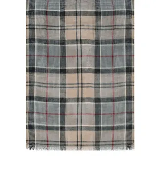 Barbour Welton Tartan Grey Beige Schal