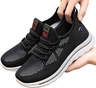 Generic 2026 Running Shoes Womens Sneakers Casual Athletic for Walking Gym Workout Slip On Breathable Mesh Lightweight Comfortable Sole Everyday Wear (Black, 