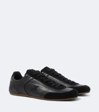 Burberry Zapatillas Knight Runner de piel con EKD y Burberry Check