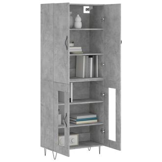 Berkfield Home Highboard Concrete Grey 69.5x34x180 cm Engineered Wood