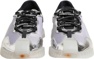 Dolce & Gabbana Silver Black Nylon NS1 Low Top Sneakers Mens Shoes (Pre-Owned)