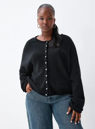 Twik Womens Roll-edge Cardigan Sweater