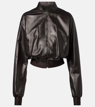 Gucci Leather bomber jacket