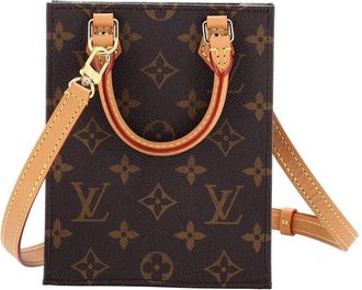 Louis Vuitton Brown Monogram Canvas Petit Sac Plat (Authentic Pre-Loved)