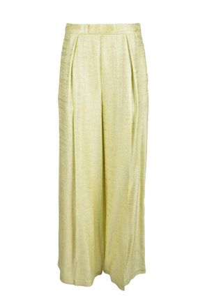 Erika Cavallini Semi Couture Wide-Leg Apple Green Trousers