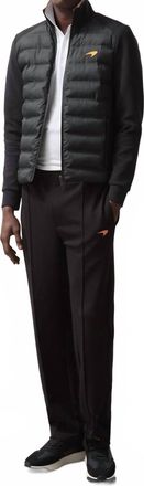 Reiss Mclaren F1 Team Quilted Hybrid Jacket In Black