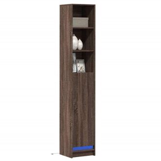 vidaXL vidaXL Credenza con LED Rovere Marrone 36x32,5x200cm Legno Multistrato
