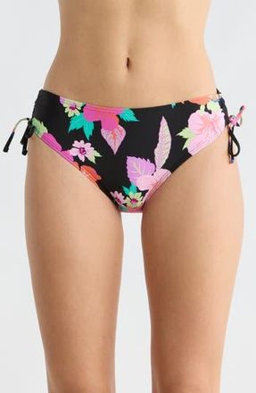 Roxy Wanderlust Hipster Full Bikini Bottoms in Black Multi at Nordstrom Rack, Size X-Large