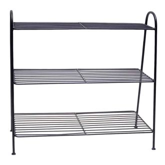 Decoclico Estanter&iacute;a zapatero de metal negro