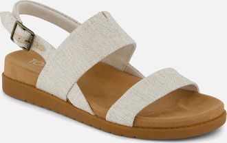 Toms Womens TOMS Marin Textile Womens Natural Standard Sandals - Cream - Size: 6