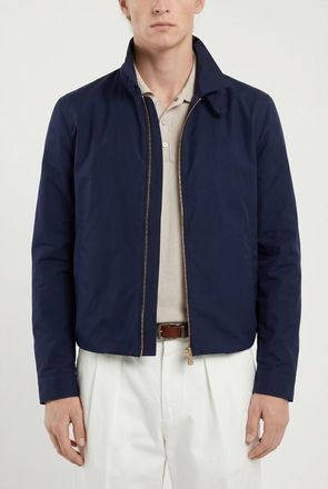 Brunello Cucinelli Dark Blue Zip Jacket, Brand Size 48 (US Size 38)