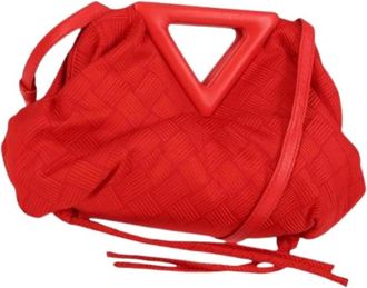 Bottega Veneta Pre-owned Nylon Schoudertas - Dames - Vintage Clutch - Rood - ONE Size - Nylon - Vintage