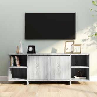 vidaXL Vidaxl - Mueble De Tv Madera De Ingenier&iacute;a Gris Sonoma 130x35x50 Cm