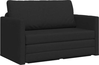 vidaXL 2-Seater Folding Sofa Bed Black 124 x 71 x 78 cm Fabric vidaXL
