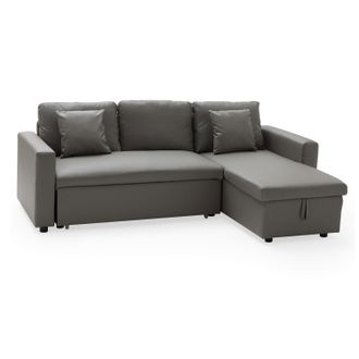 Happy Garden Happy Garden - Sof&aacute; Cama Polipiel 3 Plazas Color Topo Clark