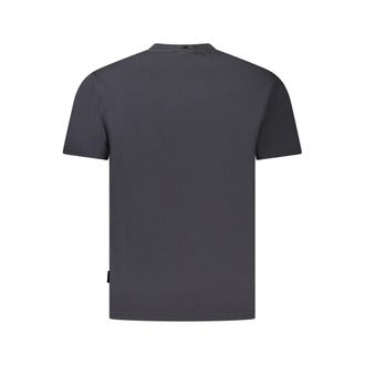 Napapijri Logo-Print Organic Cotton T-Shirt - Black
