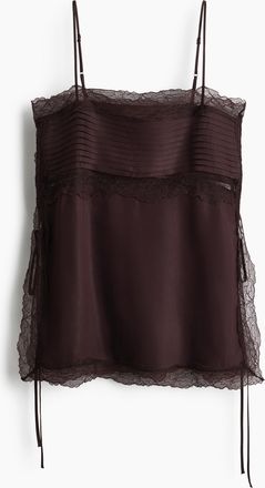 H&M Tr&auml;gertop mit Spitze - Brown