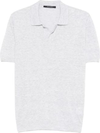 Tagliatore Keith Short-Sleeve Knit Polo - Heren - Polos - Grijs - L - Tops