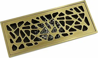 OEM Desag&uuml;e De Ducha, Desag&uuml;e De Suelo De Gran Desplazamiento, Totalmente De Cobre, Antiolor, 8 X 20 Cm