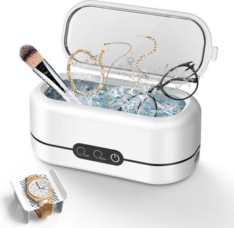 OEM Limpiador Ultras&oacute;nico De Joyas - Dispositivo De Limpieza Ultras&oacute;nica De 48 Khz Para Joyas, Gafas, Anillos, Collares, Correas De Reloj, Brochas De Maqu